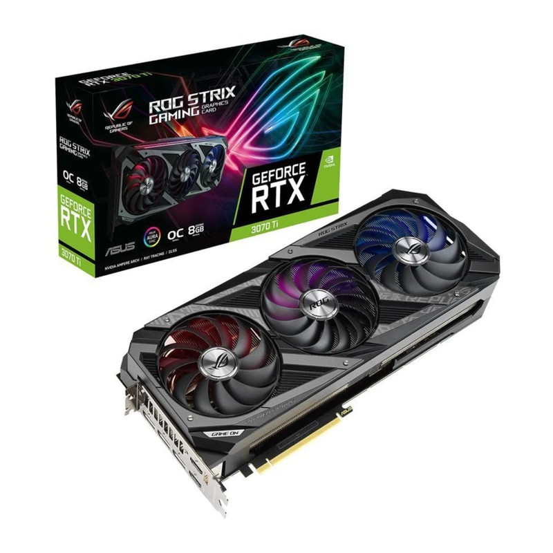 Asus ROG Strix GeForce RTX 3070Ti OC 8GB GDDR6X Graphics Card - كرت الشاشة